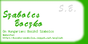 szabolcs boczko business card
